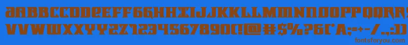 Lifeforcebold Font – Brown Fonts on Blue Background