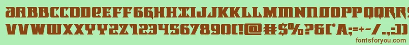 Lifeforcebold Font – Brown Fonts on Green Background