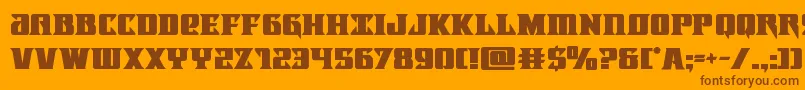 Lifeforcebold Font – Brown Fonts on Orange Background