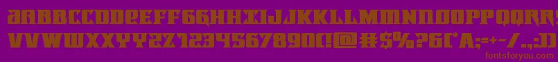 Lifeforcebold Font – Brown Fonts on Purple Background
