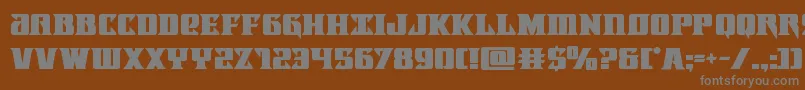 フォントLifeforcebold – 茶色の背景に灰色の文字