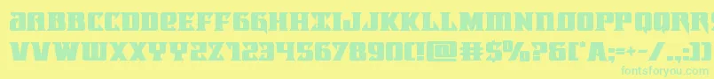 Lifeforcebold Font – Green Fonts on Yellow Background