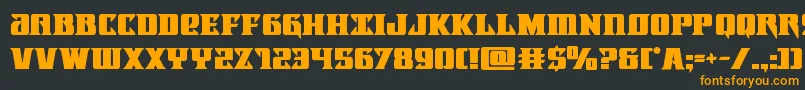 フォントLifeforcebold – 黒い背景にオレンジの文字