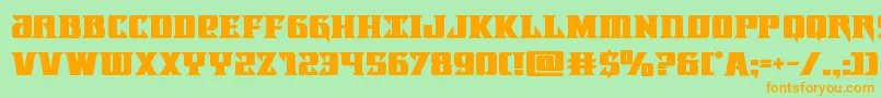 Lifeforcebold Font – Orange Fonts on Green Background