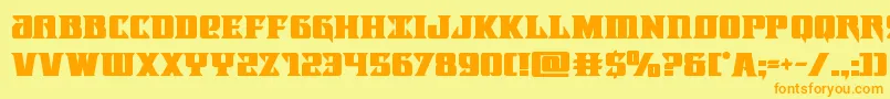 Lifeforcebold Font – Orange Fonts on Yellow Background