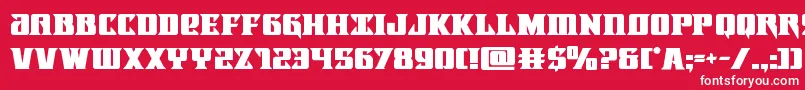 フォントLifeforcebold – 赤い背景に白い文字