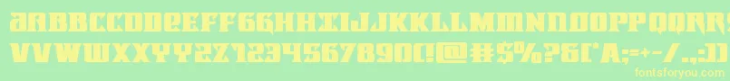 Lifeforcebold Font – Yellow Fonts on Green Background