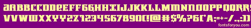 Lifeforcebold Font – Yellow Fonts on Purple Background