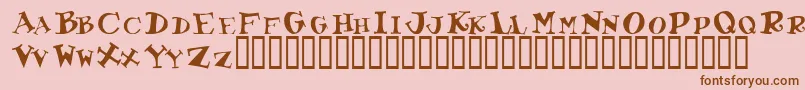 Toocoolscapsssk Font – Brown Fonts on Pink Background