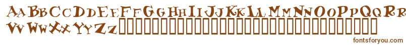 Toocoolscapsssk Font – Brown Fonts on White Background