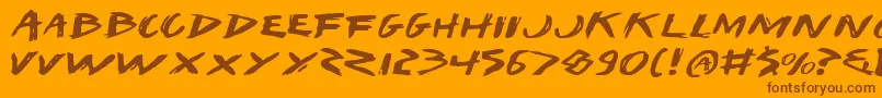 IWantMyTtrExpanded Font – Brown Fonts on Orange Background