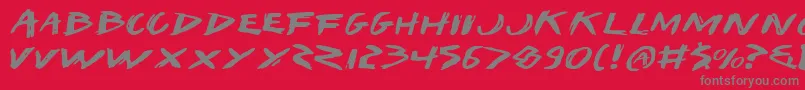 fuente IWantMyTtrExpanded – Fuentes Grises Sobre Fondo Rojo