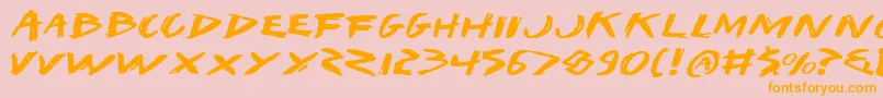 IWantMyTtrExpanded Font – Orange Fonts on Pink Background