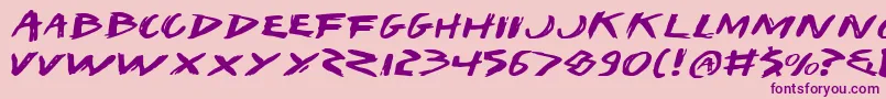 IWantMyTtrExpanded Font – Purple Fonts on Pink Background