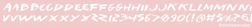 IWantMyTtrExpanded Font – White Fonts on Pink Background