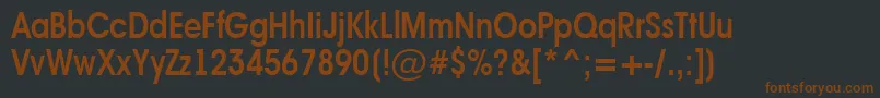 AAvanteltnrSemibold Font – Brown Fonts on Black Background