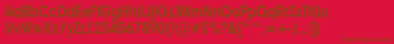 AAvanteltnrSemibold Font – Brown Fonts on Red Background