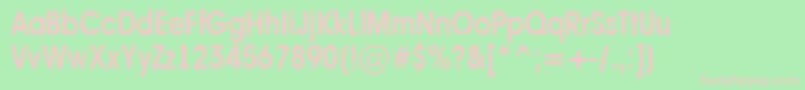 AAvanteltnrSemibold-fontti – vaaleanpunaiset fontit vihreällä taustalla