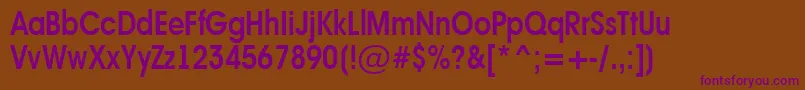 AAvanteltnrSemibold Font – Purple Fonts on Brown Background