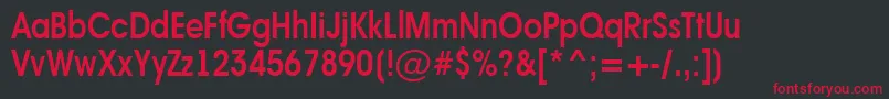 AAvanteltnrSemibold Font – Red Fonts on Black Background