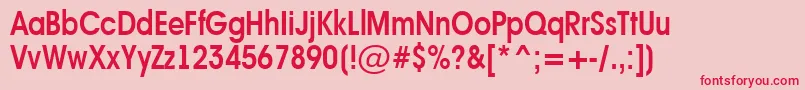 AAvanteltnrSemibold-Schriftart – Rote Schriften auf rosa Hintergrund