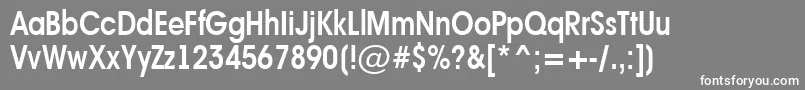 AAvanteltnrSemibold Font – White Fonts on Gray Background