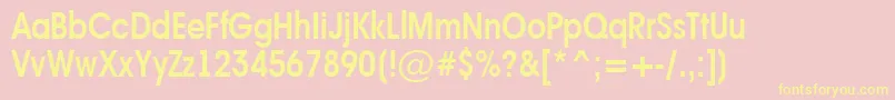 AAvanteltnrSemibold Font – Yellow Fonts on Pink Background