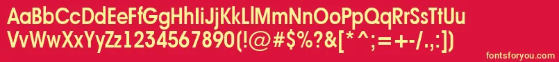 AAvanteltnrSemibold Font – Yellow Fonts on Red Background