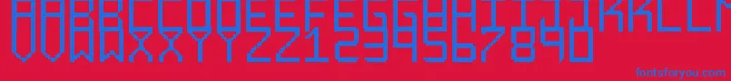 Więcej informacji o czcionce RoundedDisplaySt Czcionka RoundedDisplaySt – niebieskie czcionki na czerwonym tle