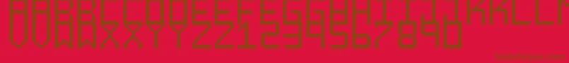 RoundedDisplaySt Font – Brown Fonts on Red Background