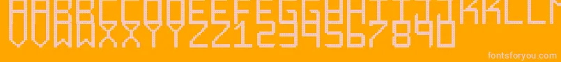 RoundedDisplaySt Font – Pink Fonts on Orange Background