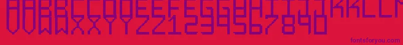 RoundedDisplaySt Font – Purple Fonts on Red Background