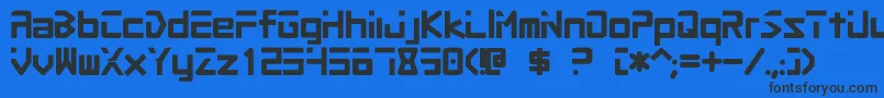 Proc2 Font – Black Fonts on Blue Background