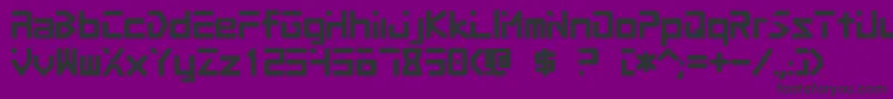 Шрифт Proc2 – чёрные шрифты на фиолетовом фоне