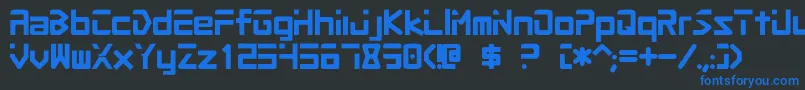 Proc2 Font – Blue Fonts on Black Background