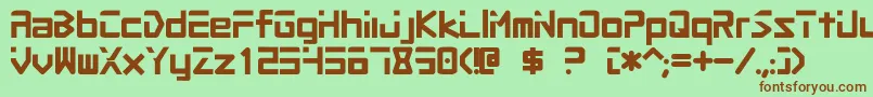 Proc2 Font – Brown Fonts on Green Background