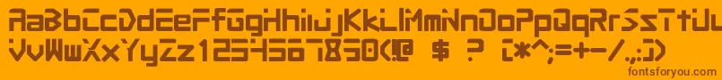 Proc2 Font – Brown Fonts on Orange Background