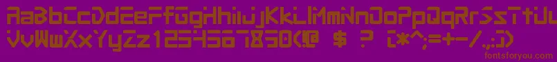 Proc2 Font – Brown Fonts on Purple Background