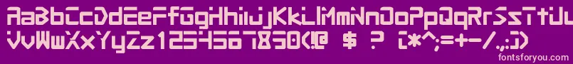 Proc2 Font – Pink Fonts on Purple Background