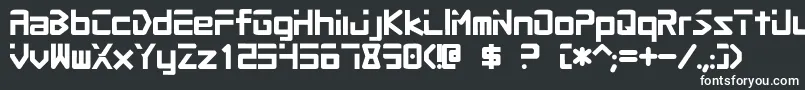 フォントProc2 – 黒い背景に白い文字