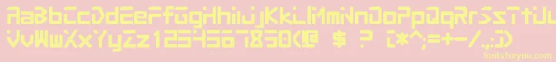 Proc2 Font – Yellow Fonts on Pink Background