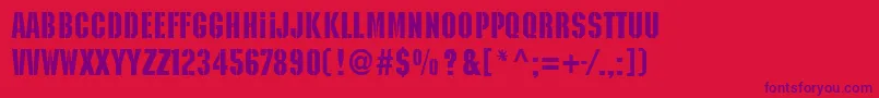 Kaiser Font – Purple Fonts on Red Background