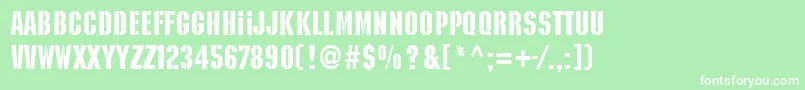 Kaiser Font – White Fonts on Green Background