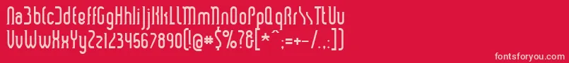 フォントSmars – 赤い背景にピンクのフォント