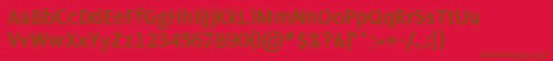 Purib10 Font – Brown Fonts on Red Background