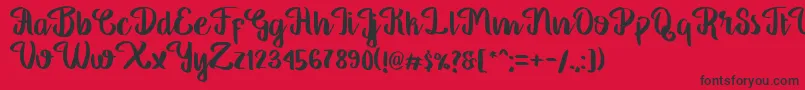 フォントGeorgiaScript – 赤い背景に黒い文字