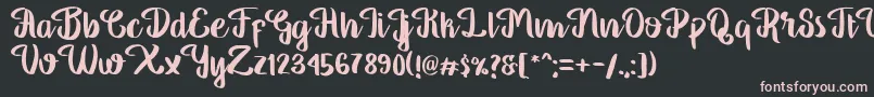 GeorgiaScript Font – Pink Fonts on Black Background