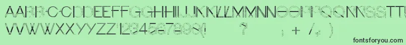 Craftfont-Schriftart – Schwarze Schriften auf grünem Hintergrund
