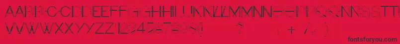 Czcionka Craftfont – czarne czcionki na czerwonym tle