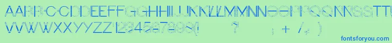 Craftfont Font – Blue Fonts on Green Background